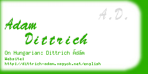 adam dittrich business card